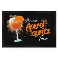 Cocktail FußMatte XXL In 50X75 Cm Mit Spruch Bin Auf Aperol Spritz Tour