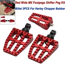 Red Toe Foot Shifter Peg Footpegs Rest Pedal For Harley Sportster Bobber Touring