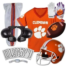 Clemson Tigers Kids NCAA 9pc Deluxe Football Uniform Set, Small
