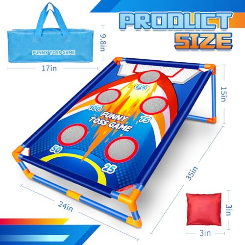 Bean Bag Toss Game for Kids,Outdoor Game for Kids,Family Party Game Birthday - Picture 5 of 8