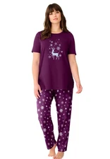 Dreams & Co. Plus Size Graphic Tee PJ Set