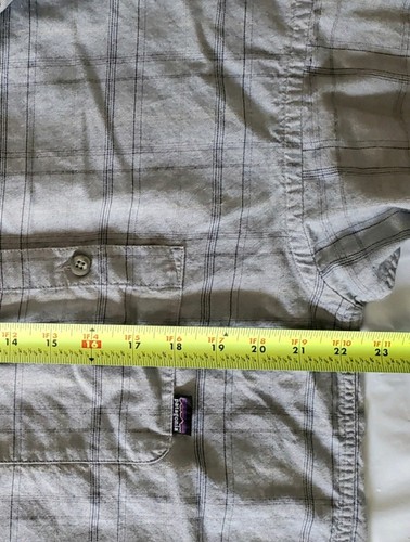Camicia da campeggio Patagonia vintage uomo a quadri morbida Pima cotone biologico - taglia M - ottime condizioni - Foto 12 di 14
