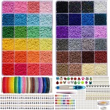 Colorful Bead Kit: 2 Boxes and 24000 Pieces for Fun Jewelry Making