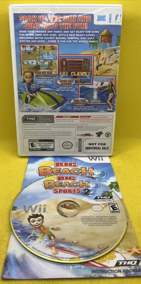 📦 Big Beach Sports 2 (Nintendo Wii, 2010 w/ Manual, Tested Works Great) - Image 2 of 4