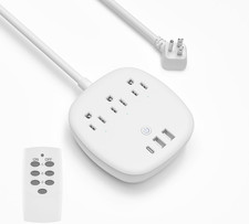 Remote Control Surge Protected Power Strip with 3 Individually Controlled Outlet