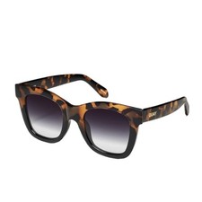 Quay After Hours Tortoise Sunglasses Womens Winged Square Black Fade Polarized