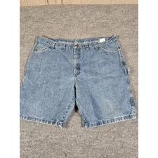 Wrangler Carpenter Blue Denim Jean Shorts Men's Size 44 Work Utility