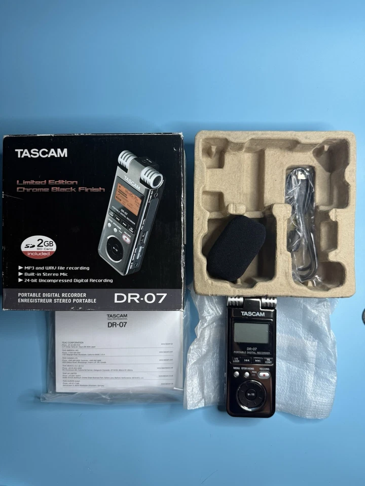 TASCAM DR-07 Portable Digital Recorder USB cable, SD Micro BRAND NEW IN BOX - Image 2 of 4
