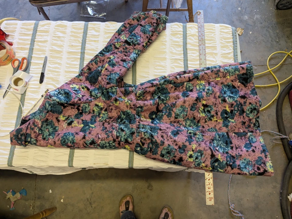 Lindo Casaco Feminino Mauve Estampa Floral Turquesa Plus 2X Botão para Cima - Imagem 3 de 4