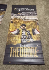 Shea Theodore Vegas Golden Knights Vinyl Banner Stanley Cup Champions 78x34