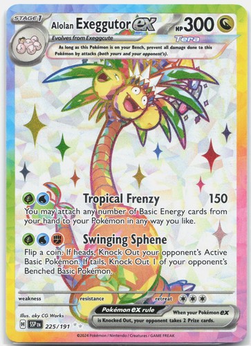 Alolan Exeggutor ex 225/191 Surging Sparks Ultra Rare Holo