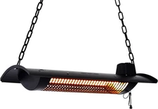 Electric Patio Heater, Outdoor Heater, 750W/1500W Ceiling Infrared Heater with R