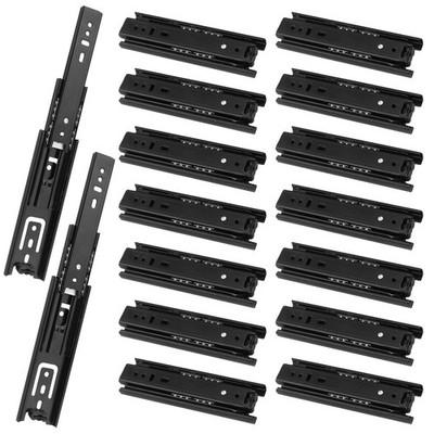 8 Pair 6 Inch Black Soft Close Drawer Slides, Heavy Duty Drawer Slides, Ball ...
