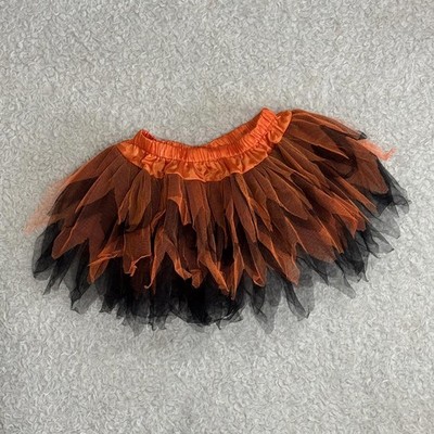 Rubies women s Orange & Black Tulle Halloween Tutu Skirt (size OS)