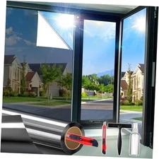 One Way Daytime Window Privacy Film See Out Not 17.5 Inch x 78.74 Inch Black