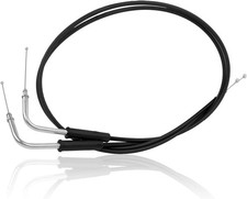 Stainless Steel Braided Motorcycle Throttle Cable Kit - 55" 140cm Long