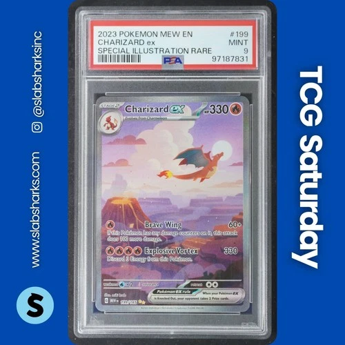 2023 POKEMON SV 151 #199/165 CHARIZARD EX SPECIAL ILLUSTRATION RARE PSA 9