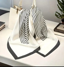 Square Scarf Women Neckerchief Wrap Fashion Style Striped