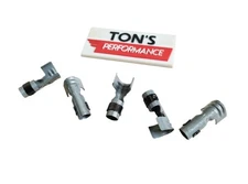 5 Steel Straight 180 degree Snap Crimp on Spark Plug Terminals with clip