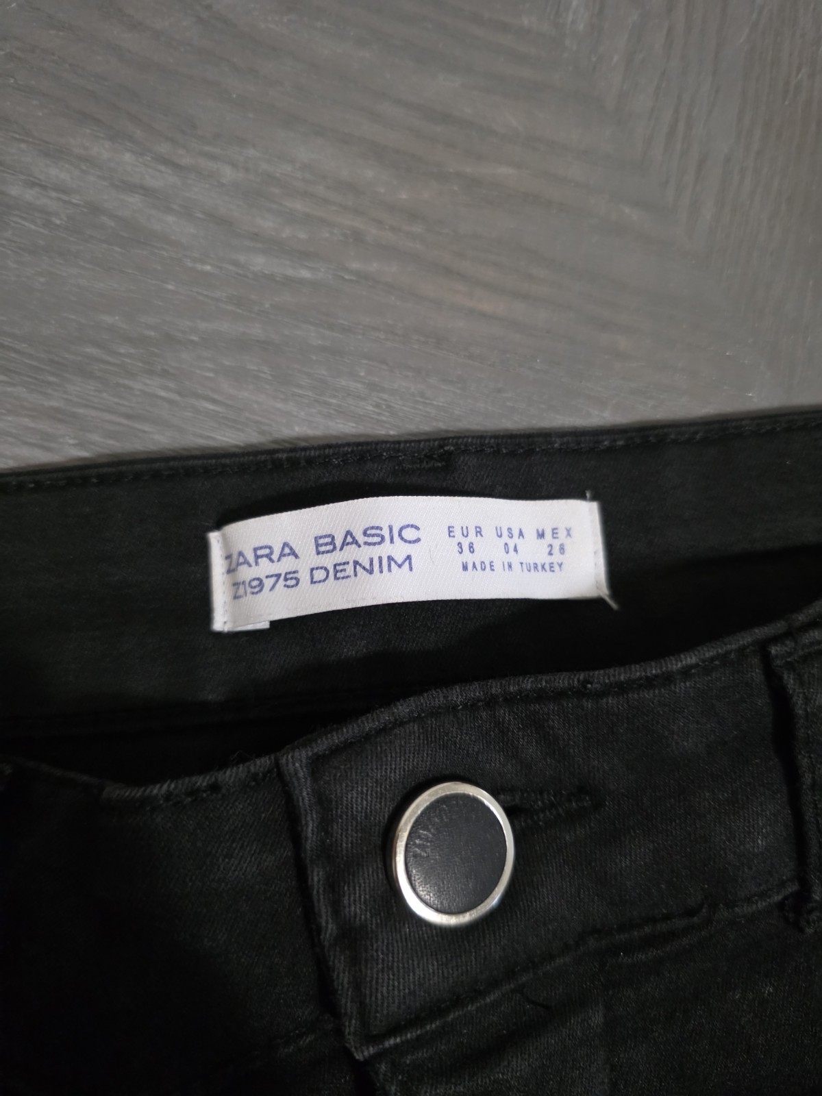 Zara Basic Black Denim Pants - image 2