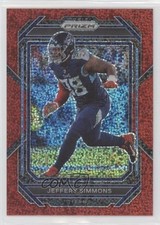 2022 Panini Prizm Red Sparkle Prizm Jeffery Simmons #289 0b2