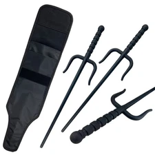 Plastic Sai Martial Arts Training Weapon, Cosplay Sai Swords Kung Fu Round Style