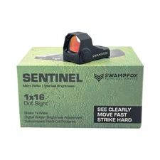 Swampfox Sentinel 1x16mm 3MOA RMSc Micro Reflex Manual Red DOT Sight SNL00116RDM