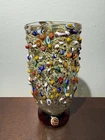 Imperio Rossi Signed Murano Millefiori Hand Blown Multicolor Art Glass Vase