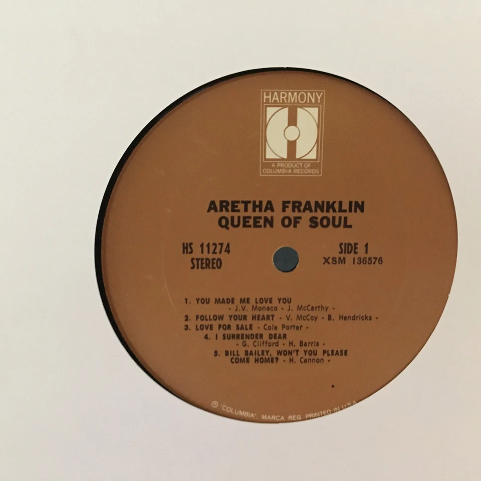 Aretha Franklin Queen of Soul ~ Vinyl LP Record Stereo Harmony 1968 - Image 4 of 4