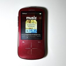 Sansa Sandisk Fuze 4GB MP3 Player Digital Media Player-RED LCD FM radio SD Slot