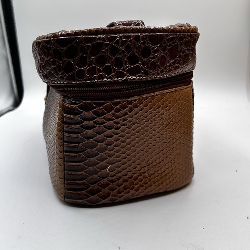 #Samantha Brown Croco Cosmetic Case - Brown - Picture 6 of 9