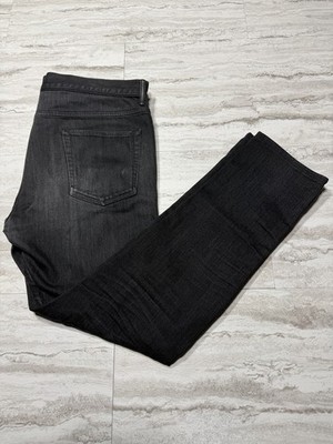 John Elliott Japanese Denim Jeans Button Fly Black Mens Size 36 Season Ten