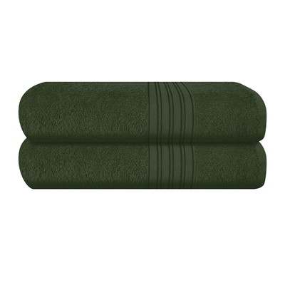 100% Cotton 2 Pack Bath Towel Set 28x55, Eco-Friendly Large Bath Towels, Comp...