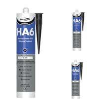 3x Bond It Black HA6 RTV Silicone Sealant Marine Aquarium Safe Water Fish Tank