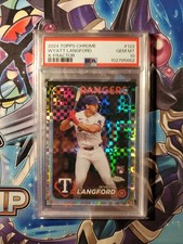 2024 Wyatt Langford Topps Chrome X-Fractor #122 PSA 10 RC Rookie Card Rangers