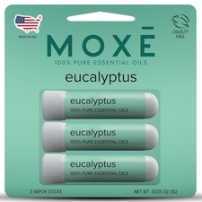 Eucalyptus Nasal Inhaler 3 Pack for Sinus Relief, Congestion, Stress Support