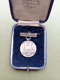Ww1 Glasgow Special Constable Silver 2yr Service Award In Original Box W McKean
