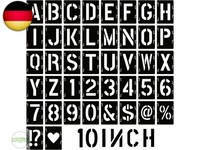 Buchstaben- Und Zahlenschablonen, 25,4 Cm, Set Mit Buchstaben- Und