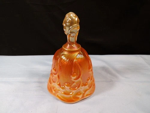 Fenton Marigold Opalescent Iridescent Glass Lily of the Valley Bell