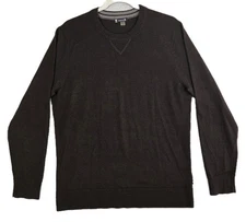 SmartWool Kiva Ridge Merino Wool Blend Crew Neck Sweater Men's Medium Dark Brown