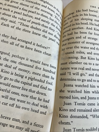 RARE LARGE PRINT 1ST EDITION The Pearl by John Steinbeck Viking Press 1947 HCDJ - Picture 20 of 20