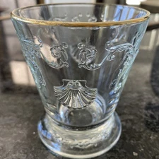 One La Rochere VERSAILLES Shells Scrolls DOF 8 oz Cocktail Glasses France 