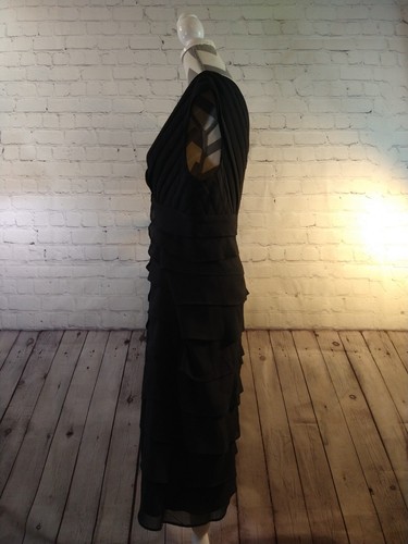EUC black DRESS BARN WOMAN COLLECTION tiered evening dress - SIZE 14W - Picture 11 of 14