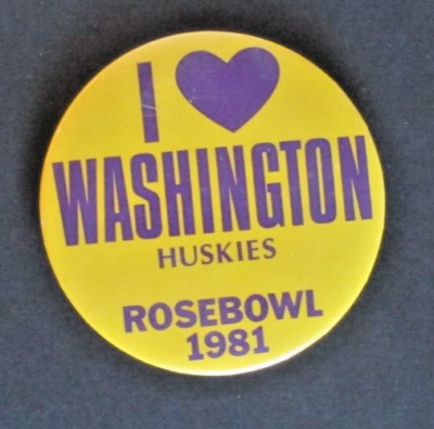 VTG 1981 Washington Huskies Football Rose Bowl Purple Heart VTG 1981 Washington Huskies Football Rose Bowl Purple Heart