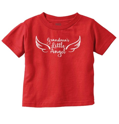 Grandmas Little Angel Grandson Granddaughter Toddler Boy Girl Youth T Shirt Tee - 第 14/14 張圖片