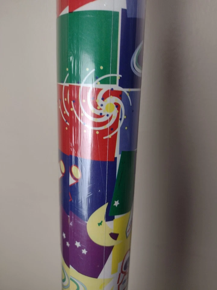 Tubo Telescopio Vintage Papel de Envoltura del Espacio Exterior Universo Astronauta Dibujos Animados Foto 4 de 4