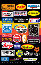 Dcor Motocross Old-school Throwback Decal Sticker Sheet Jt Fox Fmf 40-90-122