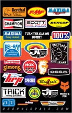 D'COR Motocross Old-School Throwback Decal Sticker Sheet JT FOX FMF 40-90-122