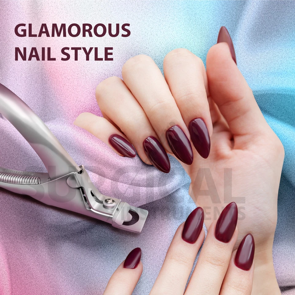 Cortador de punta de uñas postizas de acrílico borde en U con herramienta de arte de salón de manicura de resorte Foto 4 de 4