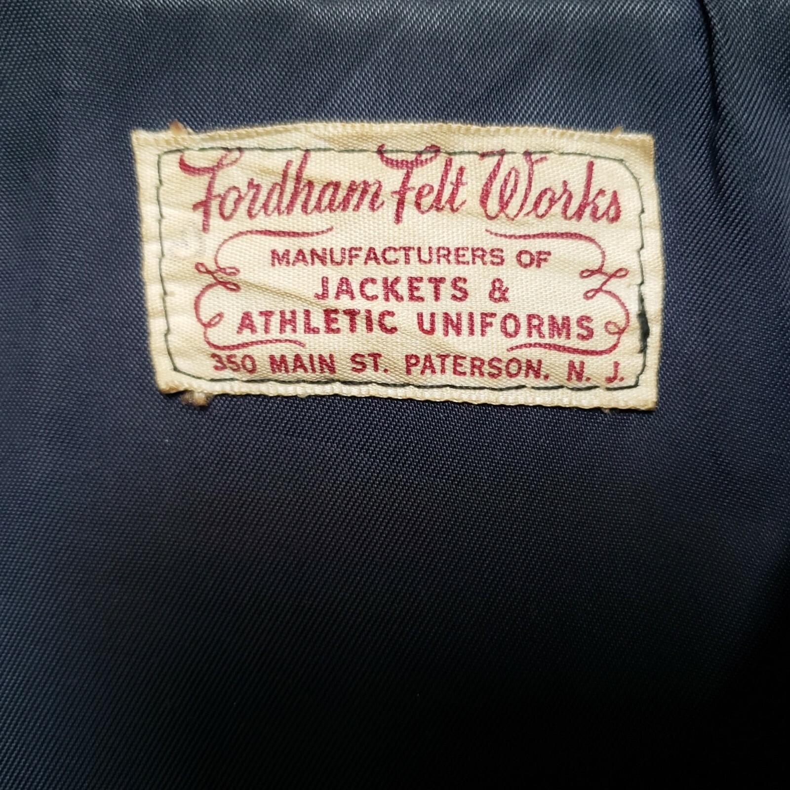 FILA Giacca vintage anni 50 NELLEVILLE CREW canottaggio Varsity patch Rockabilly cappotto new jersey